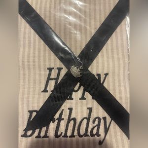 Crown linen happy birthday wine bag -NEW